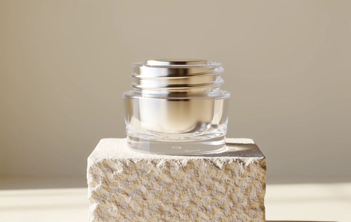 Premium facial care jar aesthetic